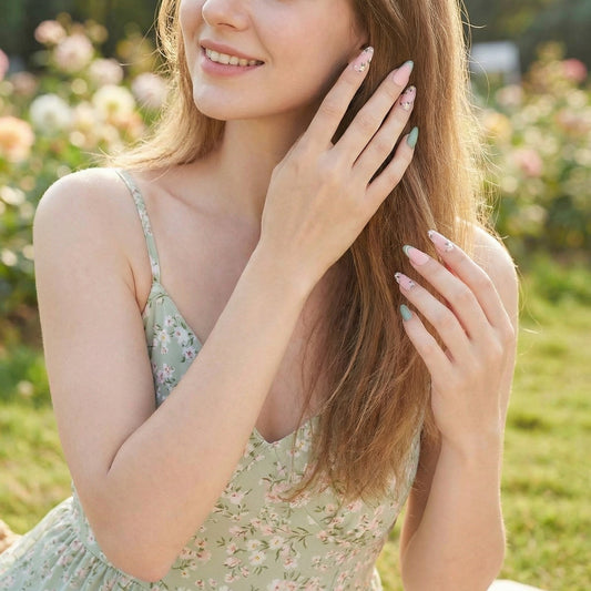 Spring Floral Press-On Nails