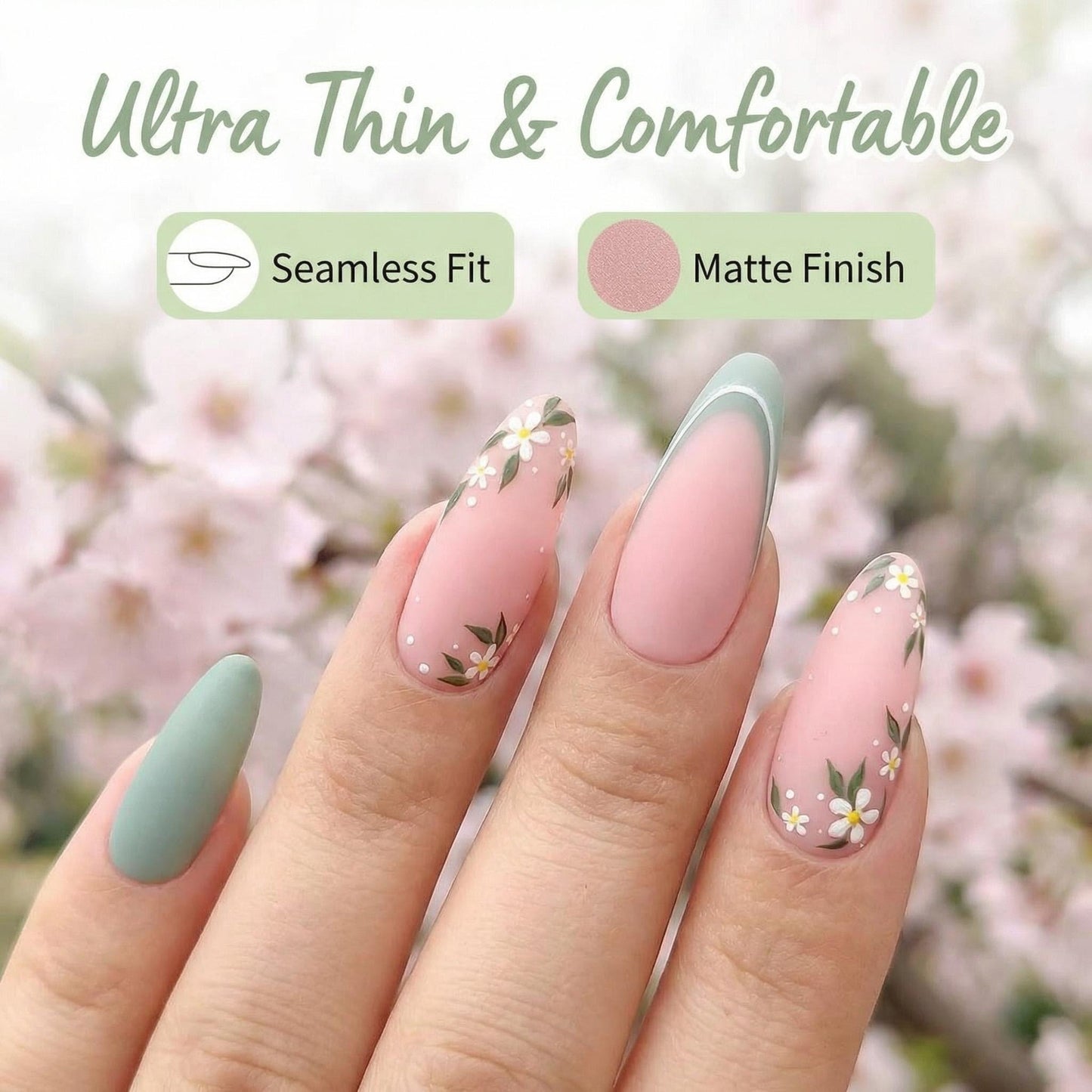 Spring Floral Press-On Nails