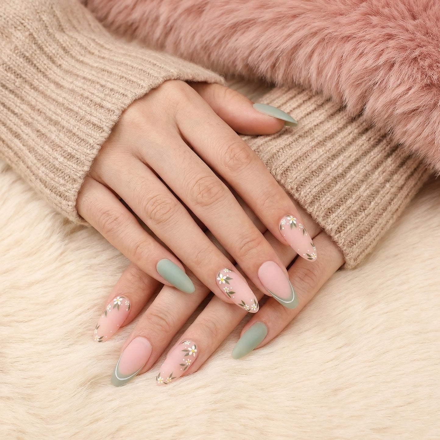 Spring Floral Press-On Nails
